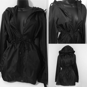 Black Hooded Lightweight Parka NWOT